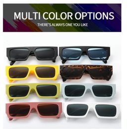White rectangular sunglasses for women Fashion brand glasses UV400 Women's leisure visor goggles wholesale