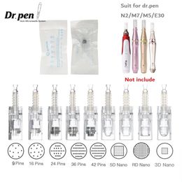 10 Pcs Dr Pen A6 Needles Cartridges Microneedling Machine Derma Pen A1 M5 M7 N2 E30 Replace Stamp 9 12 24 36 42 Pin Nano Micro Needle stainless steel material for sale