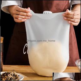 Other Bakeware Kitchen Dining Bar Home Garden Kitchen Sile Dough Flour Kneading Mixing Bag Reusable Cooking Pastry Tools Bags Pae13577 Dr