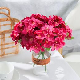 Decorative Flowers & Wreaths Artificial Flower Fake Begonia Apple Hydrangea Wedding Party Carnival Home Soft Decoration Bouquet OrnamentDeco