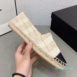 Classics Loafers Espadrilles Casual Shoe Woman Designers Shoes Sneakers Knitting Fisherman Canvas and Fashion with 4444