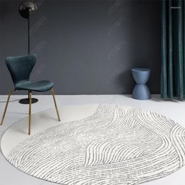 Carpets Simple Abstract Round Carpet Living Room Sofa Coffee Table Mat Bedroom Decoration Home Rug Hanging Basket Swivel Chair