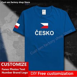 Czech Republic Czechia T shirt Custom Jersey Fans DIY Name Number Brand High Street Fashion Hip Hop Loose Casual T shirt 220620gx
