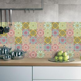 Wall Stickers European Tile Retro Living Room Bedroom Wallpaper Sticker Kitchen Oilproof Bathroom Waterproof StickerWall