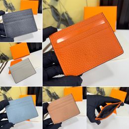Porta carte di credito da uomo classico casual di alta qualità Portafoglio ultra sottile in pelle per porta carte da donna uomo con scatola