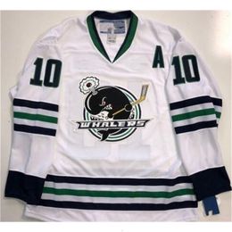 CeCustomize Uf tage PREMIER WHALERS #10 TOM WILSON Hockey Jersey Embroidery Stitched or custom any name or number retro Jersey