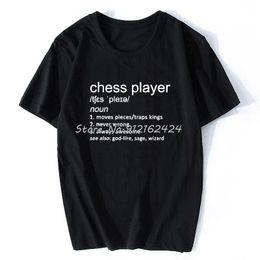 Mens T-Shirts Chess Player Funny Definition Unisex Graphic Fashion Cotton Short Sleeve Board Game T Shirts O-Neck Harajuku T-shirtMens