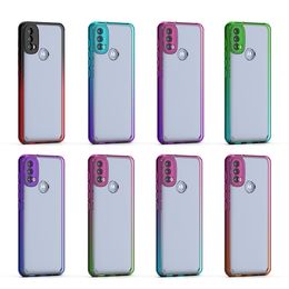 Phone Cases Transparent Clear Acrylic Gradient TPU cellphone case For Motorola Moto E32 G52 G51 5G G41 G31 G22 E20 E30 E40 E7 E7I Power E6S E6I G10 G20 G30