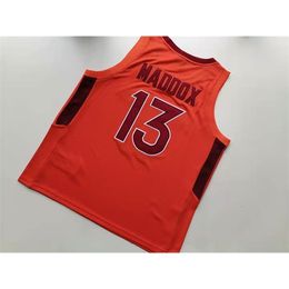 Chen37 Custom Basketball Jersey Men Youth women Virginia Tech Hokies 13 Darius Maddox High School Throwback Size S-2XL or any name and number jerseys