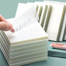 50 Sheets الشفافة نشرت It Sticky Note Pads المفترات Posits Papeleria Journal School Stationery Office Supplies 220707