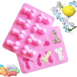 Wholesale Sexy Penis Cake Mold For Chocolate Candy Birthday Single Party Funny Ice Cube Sugar Fondant Mould Nonstick Food-Grade Silicone