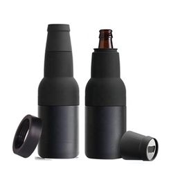 Beer Bottle Can Cooler Tumblers Vacuum Insulated Double Walled Stainless Steel Wine Bottles Cooler with Opener WLL1351