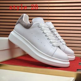 Fashion Men's and Women's training shoes real leather platform classic White sneakers famous brand designer for men youth design ladies shoe with original box