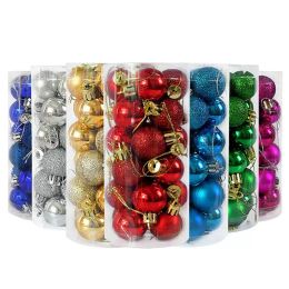 24Pcs Christmas Tree Decor Ball 3Cm Bauble Hanging Xmas Party Ornament decorations for Home 2023 New Year Christmas decoration