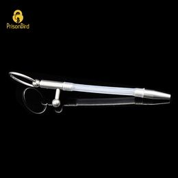 Male Stainless Steel Urethra Catheter with 2 size Cock ring,Penis Urinary Plug,sexy Toy,Adult Game,Urethra Stimulate Dilator A105