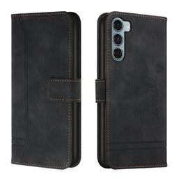 Skin Feel Leather Wallet Cases For Google Pixel 7 Pro Redmi 10C Note 11 4G Xiaomi 12 Poco M4 Pro X4 Hand Feeling Ancient ID Card Slot Holder Flip Cover Business Book Pouch