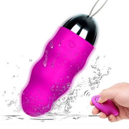 Nxy Eggs 10 Speeds Vibrator Sex Toys for Woman with Wireless Remote Control Waterproof Silent Bullet Egg Usb Rechargeable Adult 220421