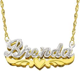 Pendant Necklaces Hip Hop Custom Name Necklace Personality Stainless Stee Gold Choker Letter Heart For Women Gift Elle22
