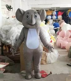 high quality Grey Elephant Mascot Costumes Halloween Fancy Party Dress Cartoon Character Carnival Xmas Easter Advertising Birthday Party Costume Outfit