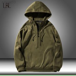 Men Sweaters Autumn Fleece Warm Hooded Sweater Men Zipper Hip Hop Hoodie Male Classic Hoody Sweater Tops Military Outfit L220730