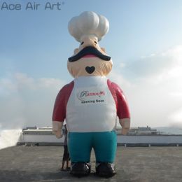 Restaurant or Food Festival Giant Inflatable Cartoon Chef for Advertisement and Decoration