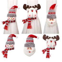 Other Home Decor Christmas Snowman Tiebacks With Plush Buckle To Decorate The Room Curtains Decoration OrnamentsOther
