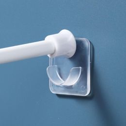 Hooks & Rails 2pcs/set Home Accessories Strong Curtain Rod Bracket Holders Self-adhesive Hook Bathroom AccessoriesHooks RailsHooks