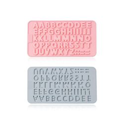 Baking Moulds English Letters Silicone Mould Happy Birthday DIY Chocolate Cake Decoration Tool Children's Candy Making 21.2x11.5x0.5cmBak