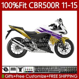 OEM Bodywork For HONDA CBR 500 R CC 500R 2011-2015 Body 126No.97 CBR-500R CBR500 R CBR500R 2011 2012 2013 2014 2015 CBR500RR 11 12 13 14 15 Injection Fairing Gold purple