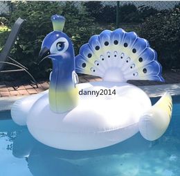 200cm floating peacock mattress inflatable peacock swim rings floats leisure float chair swan seat ring swimming pool tubes beach toy