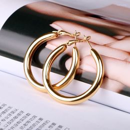 Hoop & Huggie Big Round Earring For Women Nickel Free Gold / Silver Colour Keep Long Time High Quality Metal Fashion Jewellery 2022 Odet22