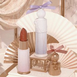 Decorative Objects & Figurines Chinese Style Carved Flower God Velvet Matte Lipstick Girly Bow Moisturising Long-lasting Good Complexion Lip