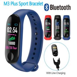 m3 smart watch Australia - M3 Plus Smart Bracelet Heart Rate Blood Pressure Health Waterproof Smart Watch M3 Pro Bluetooth Watch Wristband Fitness Tracker320O