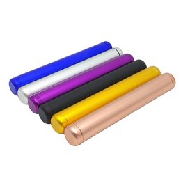 Smoking Colorful Aluminium Dry Herb Tobacco Preroll Rolling Roller Horn Cigarette Cigar Holder Stash Case Tube Innovative Design Sealed Storage Jars Bottle DHL