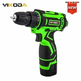 YIKODA 16.8V Electric Drill Rechargeable Lithium Battery Parafusadeira Cordless Double Speed DIY Power Tools Y200323