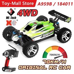 WLtoys A959-B 184011 2.4G RC Car 70KM/H High Speed 4WD Electric Off-Road Drift Remote Control Toys For Kids Boys Adults 220429