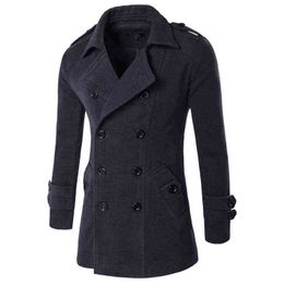2018 Autumn Winter Jacket Men Peacoat Mens Jackets And Coats Brand Clothing Male Chaqueta Hombre Wool & Blends Men M-XXL288S T220810