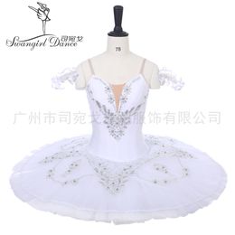 Women White Swan Professional Ballet Tutu Classical Pancake Platter Tutu Skirt Nutcracker Ballet Stage Costume BT8931F