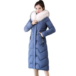 Women Autumn Winter Jacket Parkas New Korean Thicken Hooded Medium Long Outerwear Slim Plus Size Female Down Cotton Jacket T387 T200115