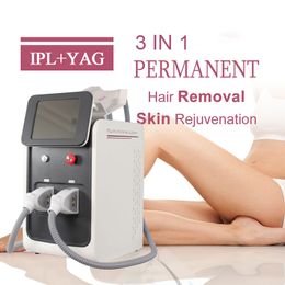 Portable 3 In 1 Multifunctional Laser Machine ND YAG Laser IPL RF Hair Removal Skin Rejuvenation Beauty Salon Equipment Radio Frequency Face Lifting Device