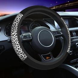 Steering Wheel Covers Leopard Car Cover 38cm Non-slip Animal Skin Colorful Auto Decoration AccessoriesSteering