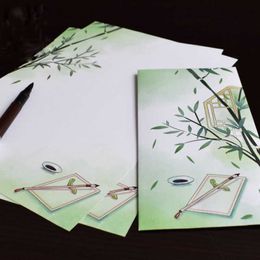 Gift Wrap Light Green Envelope Letter Paper Set 10 Sheets Wedding Invitation Writing Office School Supplies StationeryGift