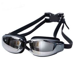 Adult SZ -2.00 TO -8.00 HD Professional Swim Glasses Eyewear Myopia Nearsighted Swimming Goggles Y220428