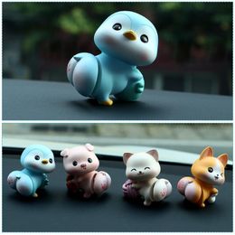 Interior Decorations Car Dashboard Ornaments Shaking Hip Toy Animal Penguin Dancing Figure Doll Cake Decoration Auto AccessoriesInterior