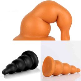 Nxy Anal Toys Super Huge Plug Silicone Big Butt Prostate Massage Tower Large Ass s Vagina Expansion Sex for Men Women 220506