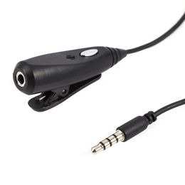 Pro 3.5mm Audio Extension Cable With Mic Microphone Headset Headphone With Clip