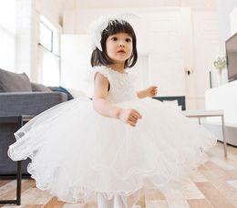 Girl's Dresses Toddler Girl White Sequin Baptism Dress Christmas Costumes Baby Girls Princess Tutu 1 Year Birthday Gift Kid Party Wear