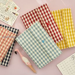 Cute Fabric Notebook Schedule Journal Diary Loose-leaf A5 A6 Binder 6 Rings Clear Grid Paper Notebook Case School Stationery 220401
