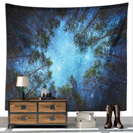 Sepyue Starry Sky Psychedelic Hanging Natural Luxury Gouache Landscape Trippy Tapestry Art Home Wall Decor Room J220804