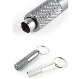 Cigar Accessories Alumina Stainless Steel Cigar Drill Keychain Cigars Hole Punch Device Cigar-Cutter Cigar-Scissors Cigare-Cut Knife Father's Day Gift ZL1030E